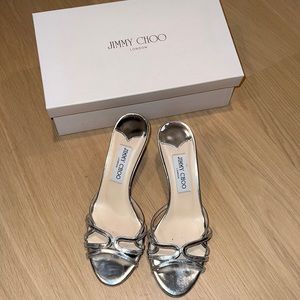 Jimmy Choo Silver Sandals